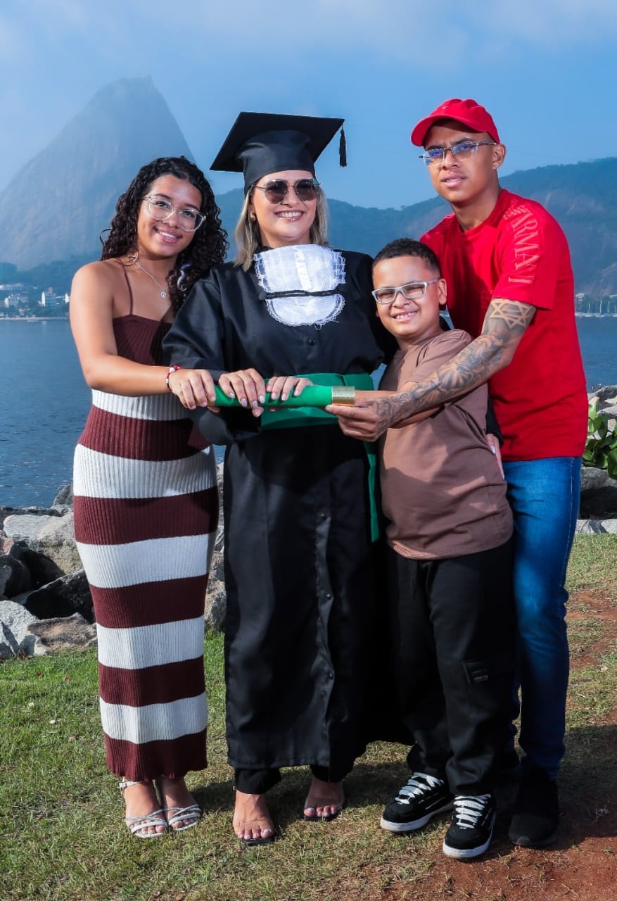 Formanda e família no Assador Rio's no Aterro do Flamengo